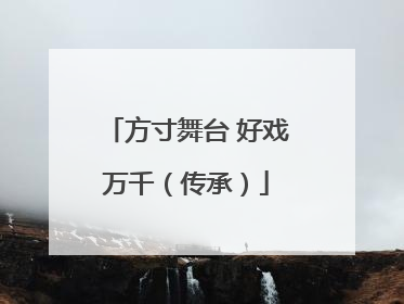 方寸舞台 好戏万千（传承）