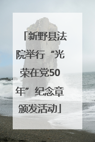 新野县法院举行“光荣在党50年”纪念章颁发活动