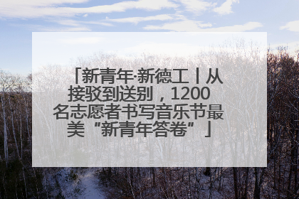 新青年·新德工丨从接驳到送别，1200名志愿者书写音乐节最美“新青年答卷”