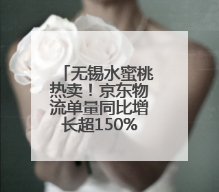 无锡水蜜桃热卖！京东物流单量同比增长超150%,加开全货机航线