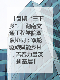 暑期“三下乡”｜湖南交通工程学院双队协同：双轮驱动赋能乡村，青春力量深耕基层
