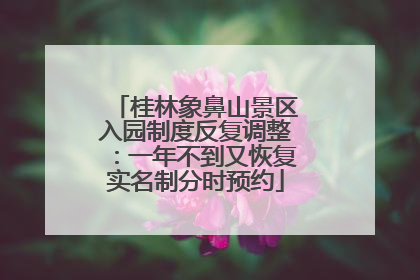 桂林象鼻山景区入园制度反复调整：一年不到又恢复实名制分时预约