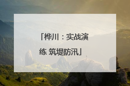 桦川：实战演练 筑堤防汛