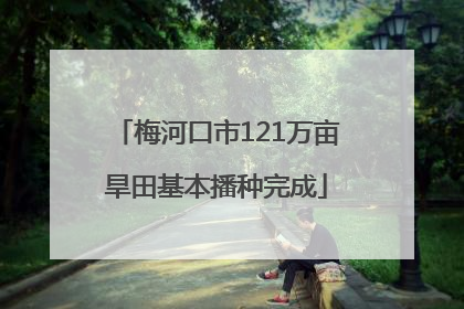 梅河口市121万亩旱田基本播种完成