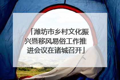 潍坊市乡村文化振兴暨移风易俗工作推进会议在诸城召开
