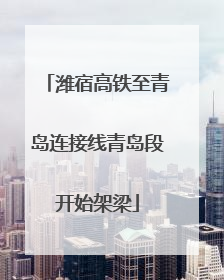 潍宿高铁至青岛连接线青岛段开始架梁