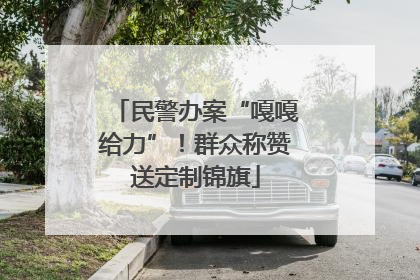 民警办案“嘎嘎给力”！群众称赞送定制锦旗