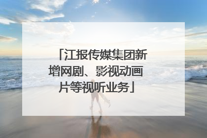 江报传媒集团新增网剧、影视动画片等视听业务