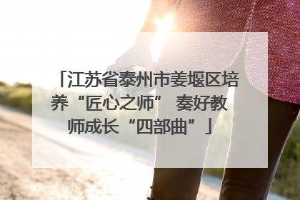 江苏省泰州市姜堰区培养“匠心之师” 奏好教师成长“四部曲”