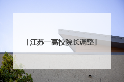 江苏一高校院长调整