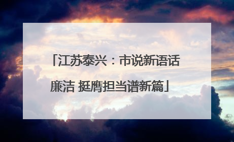 江苏泰兴：市说新语话廉洁 挺膺担当谱新篇