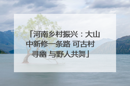 河南乡村振兴：大山中新修一条路 可古村寻幽 与野人共舞
