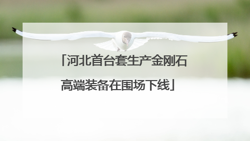 河北首台套生产金刚石高端装备在围场下线