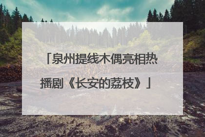 泉州提线木偶亮相热播剧《长安的荔枝》