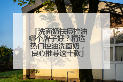 洗面奶祛痘控油哪个牌子好？精选热门控油洗面奶，良心推荐这十款