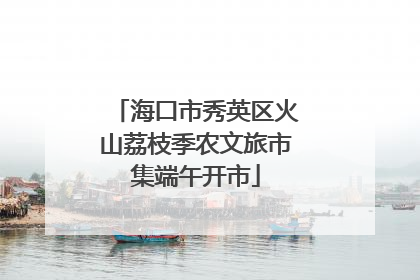 海口市秀英区火山荔枝季农文旅市集端午开市