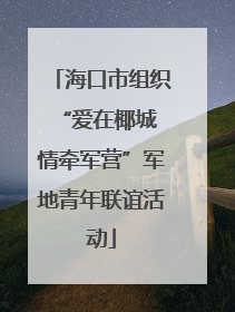 海口市组织“爱在椰城 情牵军营”军地青年联谊活动