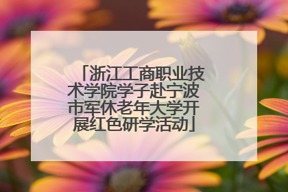 浙江工商职业技术学院学子赴宁波市军休老年大学开展红色研学活动