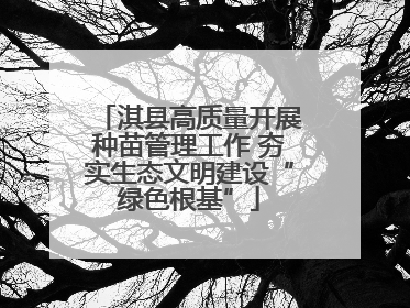 淇县高质量开展种苗管理工作 夯实生态文明建设“绿色根基”
