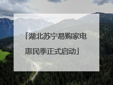 湖北苏宁易购家电惠民季正式启动