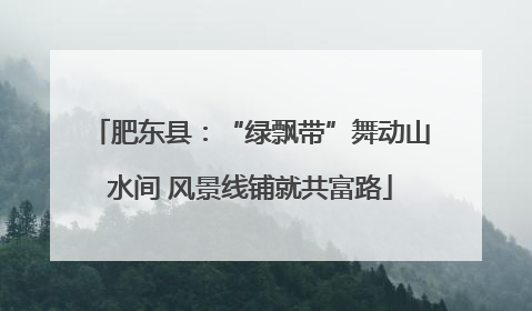 肥东县：“绿飘带”舞动山水间 风景线铺就共富路