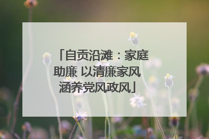 自贡沿滩：家庭助廉 以清廉家风涵养党风政风