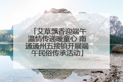 艾草飘香迎端午 温情传递暖童心 南通通州五接镇开展端午民俗传承活动