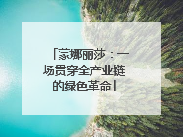 蒙娜丽莎：一场贯穿全产业链的绿色革命