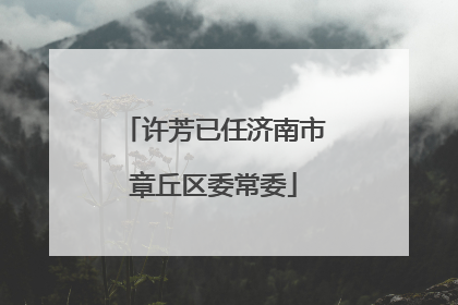 许芳已任济南市章丘区委常委