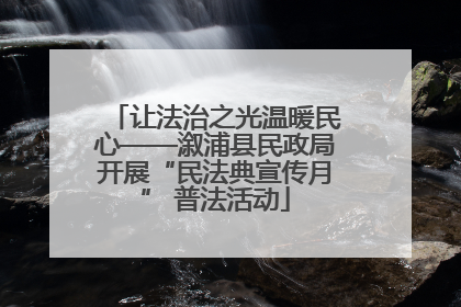 让法治之光温暖民心——溆浦县民政局开展“民法典宣传月” 普法活动