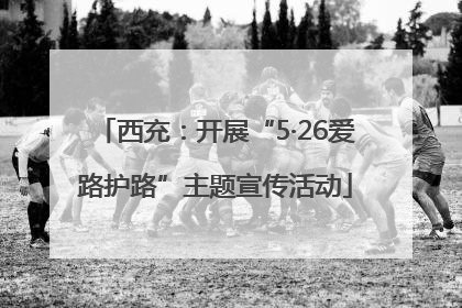 西充：开展“5·26爱路护路”主题宣传活动
