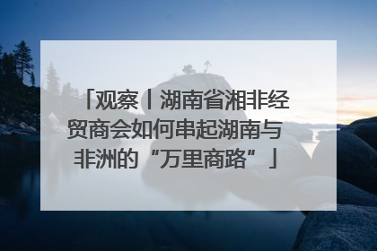 观察丨湖南省湘非经贸商会如何串起湖南与非洲的“万里商路”