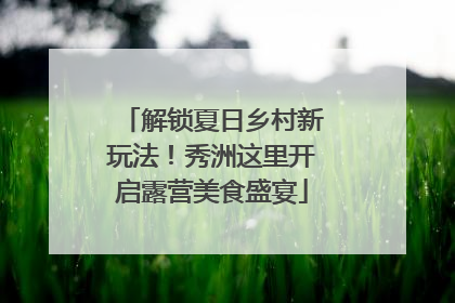 解锁夏日乡村新玩法！秀洲这里开启露营美食盛宴