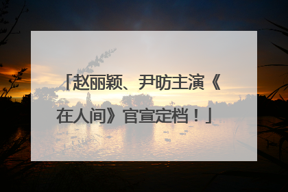 赵丽颖、尹昉主演《在人间》官宣定档！