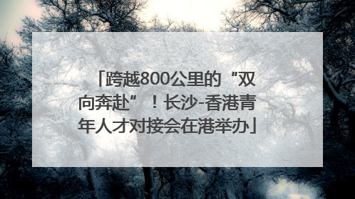 跨越800公里的“双向奔赴”！长沙-香港青年人才对接会在港举办