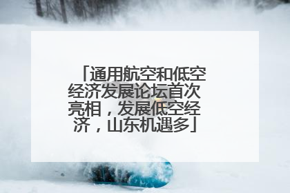 通用航空和低空经济发展论坛首次亮相，发展低空经济，山东机遇多
