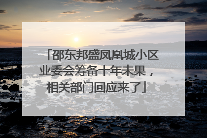 邵东邦盛凤凰城小区业委会筹备十年未果，相关部门回应来了