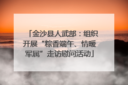 金沙县人武部：组织开展“粽香端午、情暖军属”走访慰问活动