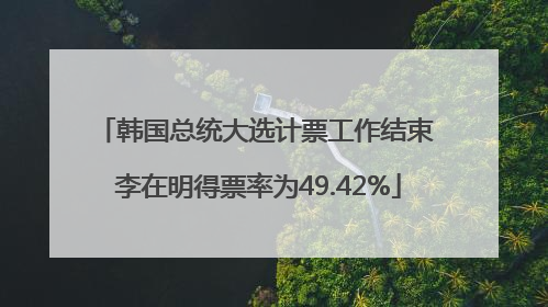 韩国总统大选计票工作结束 李在明得票率为49.42%