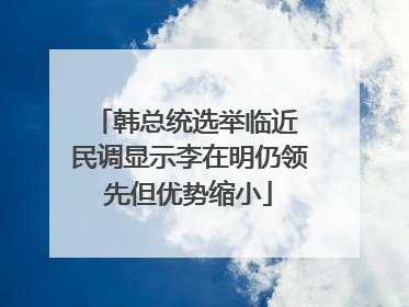 韩总统选举临近 民调显示李在明仍领先但优势缩小