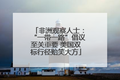 非洲观察人士：“一带一路”倡议至关重要 美国双标行径贻笑大方