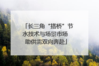 长三角“搭桥”节水技术与场景市场 助供需双向奔赴