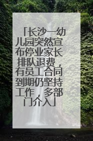 长沙一幼儿园突然宣布停业家长排队退费，有员工合同到期仍坚持工作，多部门介入