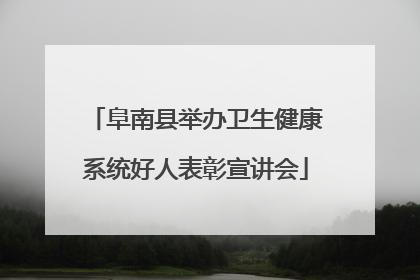 阜南县举办卫生健康系统好人表彰宣讲会