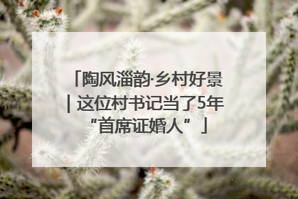 陶风淄韵·乡村好景｜这位村书记当了5年“首席证婚人”