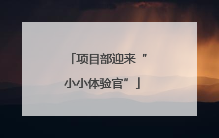 项目部迎来“小小体验官”