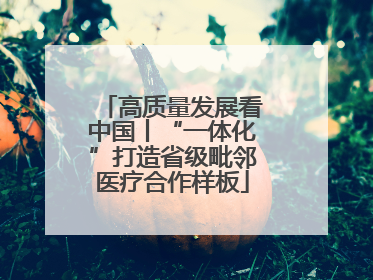 高质量发展看中国丨“一体化”打造省级毗邻医疗合作样板