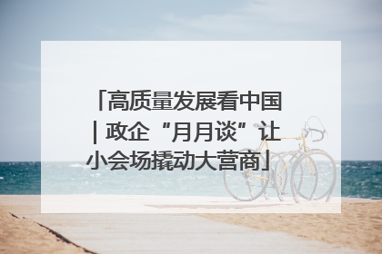 高质量发展看中国｜政企“月月谈”让小会场撬动大营商