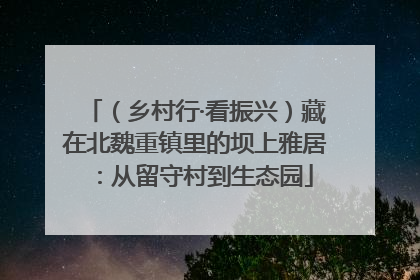 （乡村行·看振兴）藏在北魏重镇里的坝上雅居：从留守村到生态园