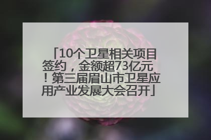 10个卫星相关项目签约，金额超73亿元！第三届眉山市卫星应用产业发展大会召开